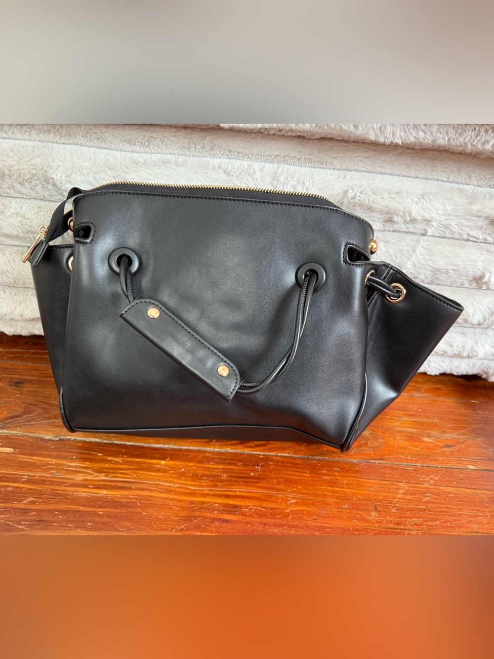 New Anthropologie Black Bag